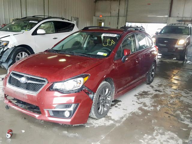 JF1GPAP69G9340835 - 2016 SUBARU IMPREZA SP RED photo 2