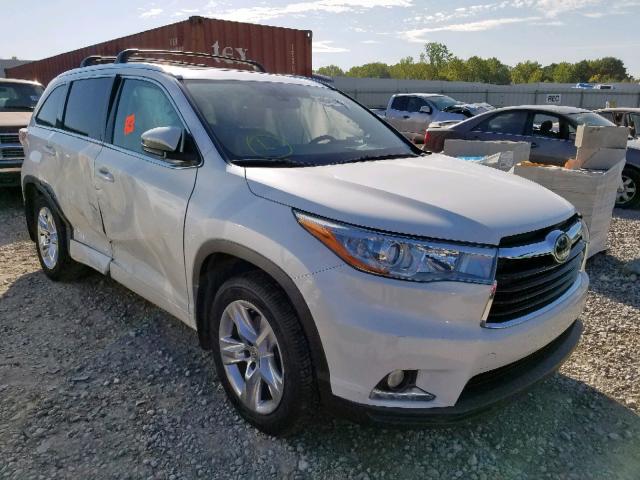 5TDDKRFH6FS076678 - 2015 TOYOTA HIGHLANDER WHITE photo 1