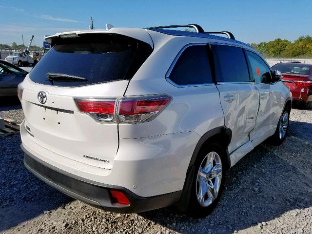 5TDDKRFH6FS076678 - 2015 TOYOTA HIGHLANDER WHITE photo 4