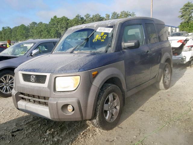 5J6YH28523L004278 - 2003 HONDA ELEMENT EX BLUE photo 2