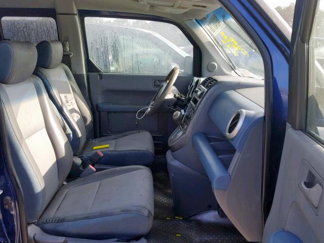 5J6YH28523L004278 - 2003 HONDA ELEMENT EX BLUE photo 5