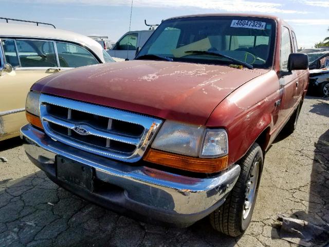 1FTYR14CXXPA15822 - 1999 FORD RANGER SUP RED photo 2