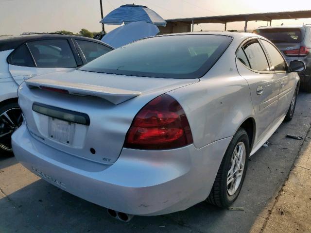 2G2WP522441316257 - 2004 PONTIAC GRAND PRIX SILVER photo 4