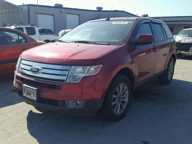 2FMDK38C27BA60636 - 2007 FORD EDGE SEL RED photo 2