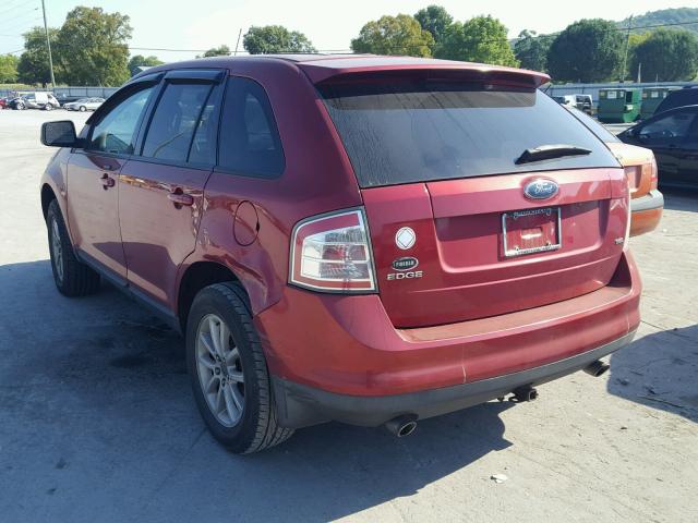 2FMDK38C27BA60636 - 2007 FORD EDGE SEL RED photo 3