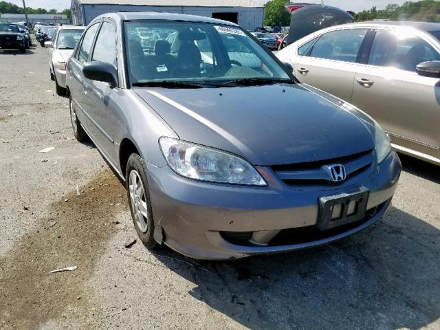 1HGES16315L022328 - 2005 HONDA CIVIC DX V GRAY photo 1