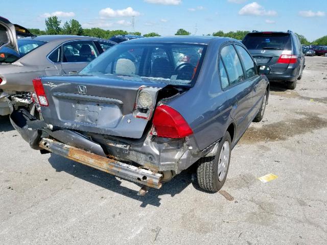 1HGES16315L022328 - 2005 HONDA CIVIC DX V GRAY photo 4