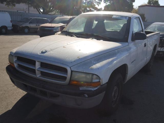 1B7FL26X41S292310 - 2001 DODGE DAKOTA WHITE photo 2