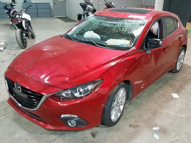 JM1BM1L33F1275552 - 2015 MAZDA 3 TOURING RED photo 2