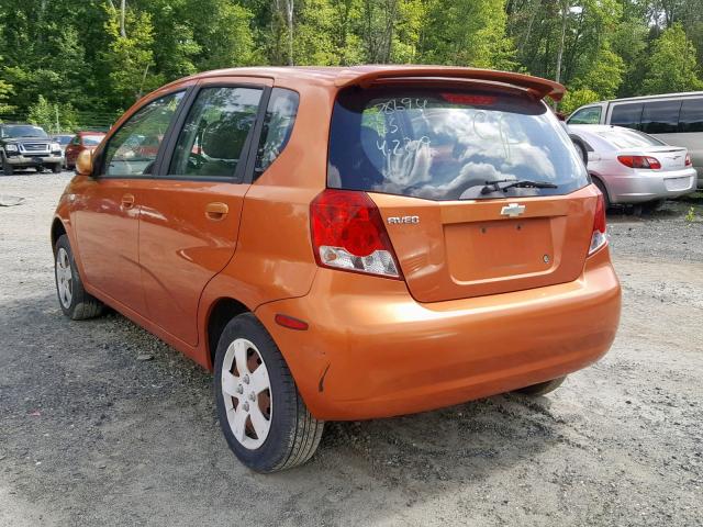 KL1TD66616B667860 - 2006 CHEVROLET AVEO BASE Narıncı foto 3