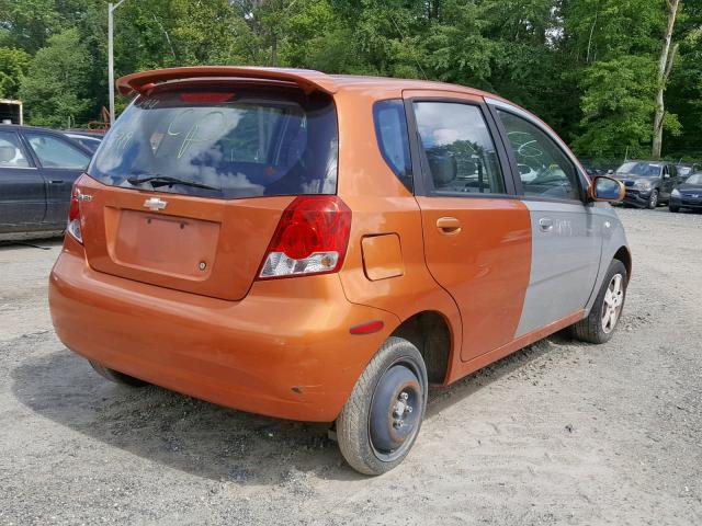 KL1TD66616B667860 - 2006 CHEVROLET AVEO BASE Narıncı foto 4