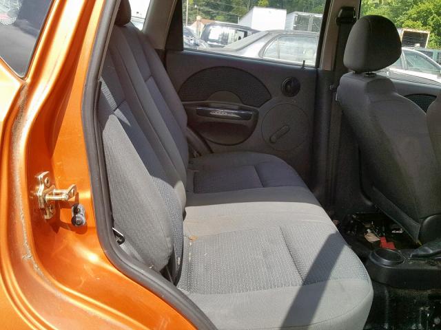 KL1TD66616B667860 - 2006 CHEVROLET AVEO BASE Narıncı foto 6