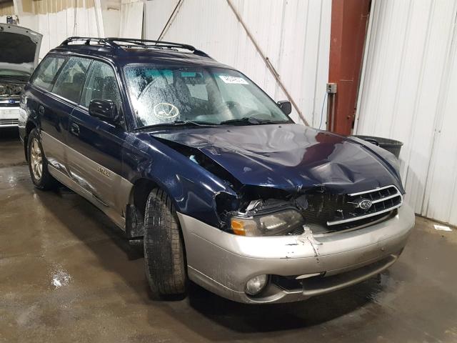 4S3BH665427600358 - 2002 SUBARU LEGACY OUT BLUE photo 1