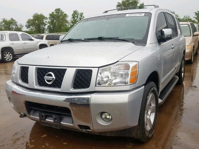 5N1AA08B74N701095 - 2004 NISSAN ARMADA SE SILVER photo 2