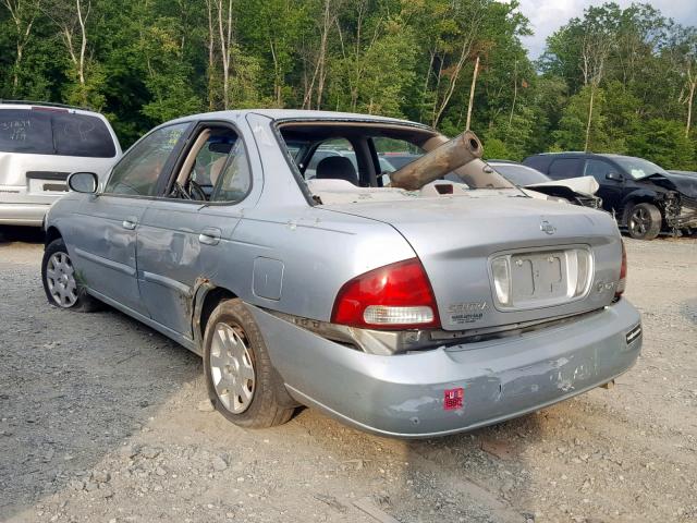 3N1CB51A02L554109 - 2002 NISSAN SENTRA GXE SILVER photo 3