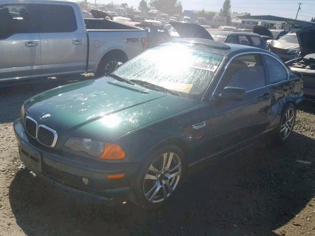 WBABM3344YJN84953 - 2000 BMW 323 CI GREEN photo 2