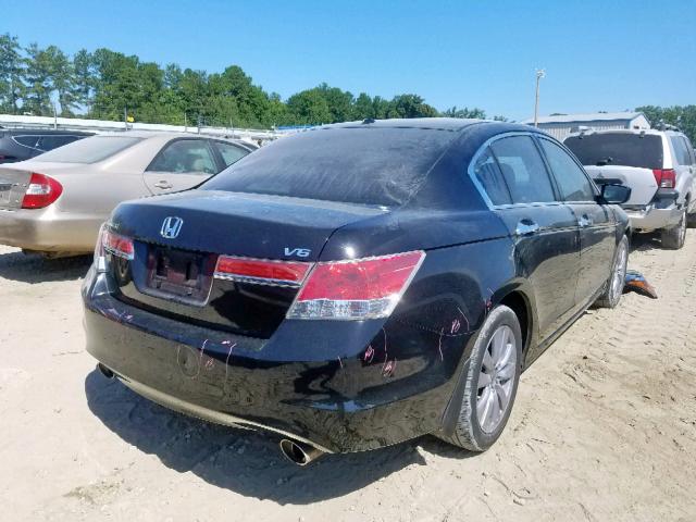 1HGCP3F85BA013784 - 2011 HONDA ACCORD EXL BLACK photo 4