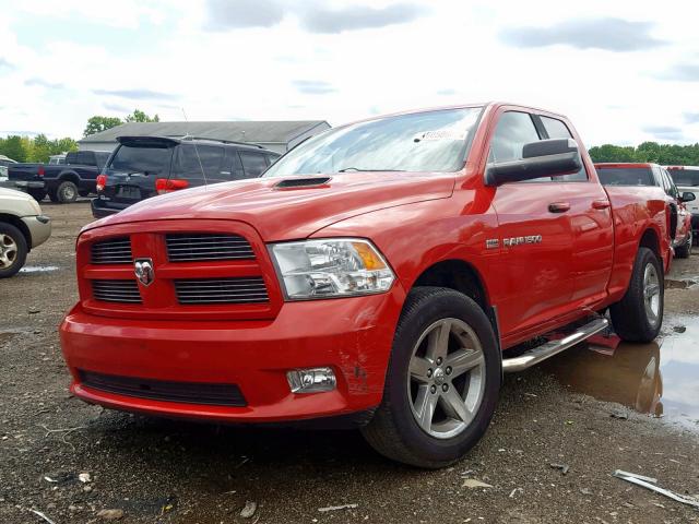 1C6RD7HT1CS244209 - 2012 DODGE RAM 1500 S RED photo 2