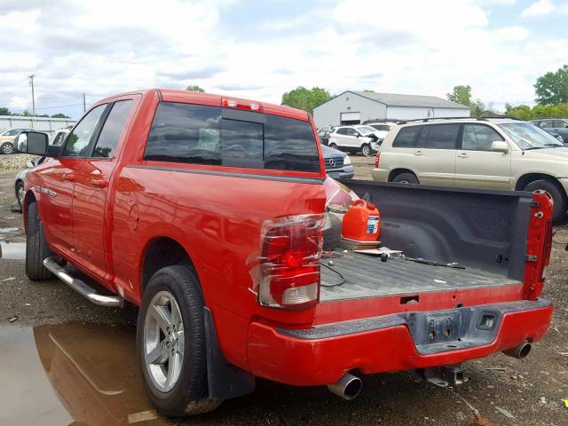 1C6RD7HT1CS244209 - 2012 DODGE RAM 1500 S RED photo 3