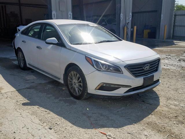 5NPE34AF2FH127660 - 2015 HYUNDAI SONATA SPO WHITE photo 1