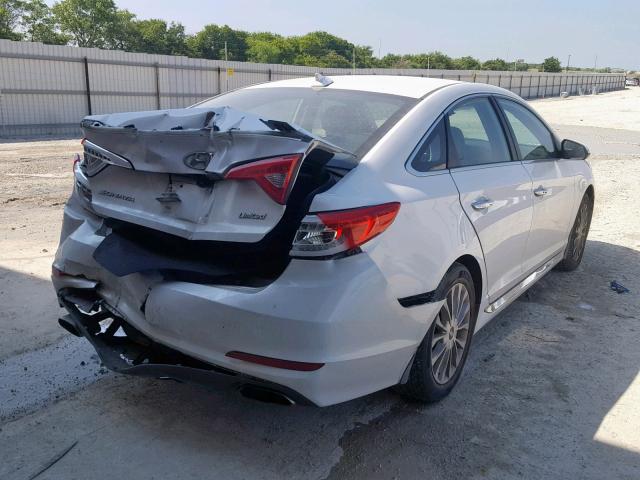 5NPE34AF2FH127660 - 2015 HYUNDAI SONATA SPO WHITE photo 4