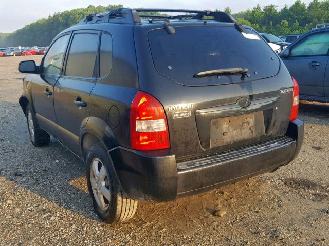 KM8JM12B55U172582 - 2005 HYUNDAI TUCSON GL BLACK photo 3