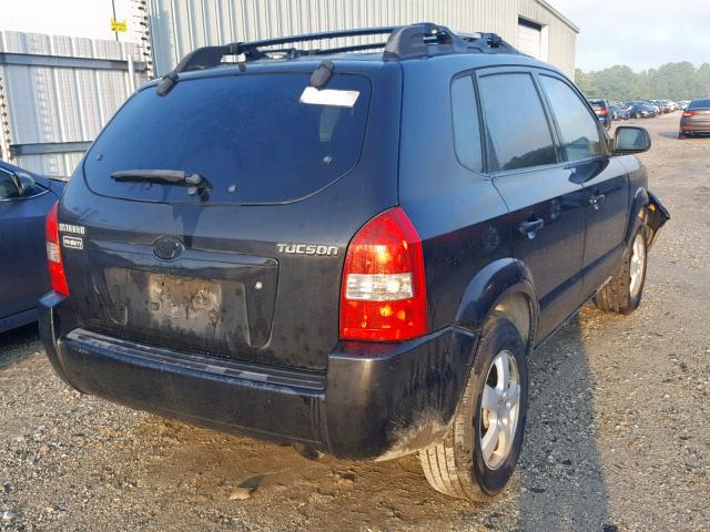 KM8JM12B55U172582 - 2005 HYUNDAI TUCSON GL BLACK photo 4