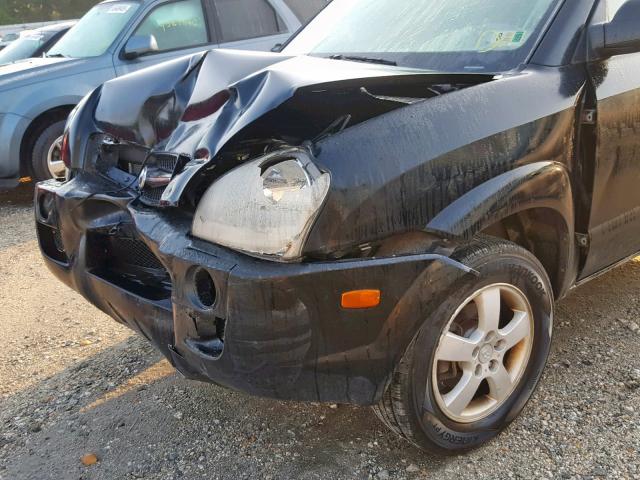 KM8JM12B55U172582 - 2005 HYUNDAI TUCSON GL BLACK photo 9