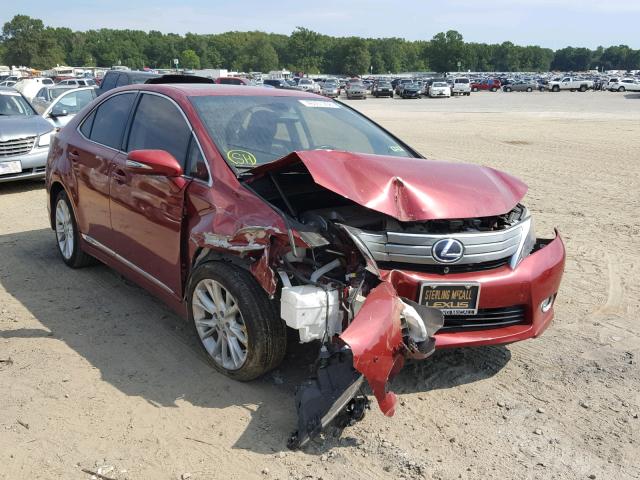 JTHBB1BA3A2008497 - 2010 LEXUS HS 250H BURGUNDY photo 1