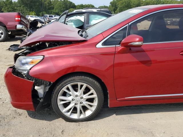 JTHBB1BA3A2008497 - 2010 LEXUS HS 250H BURGUNDY photo 9