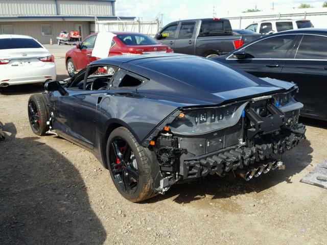 1G1YB2D70H5124213 - 2017 CHEVROLET CORVETTE S CHARCOAL photo 3