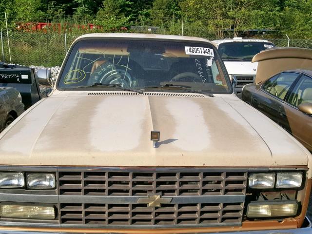 1GNEV18K0LF132591 - 1990 CHEVROLET BLAZER V10 TAN photo 7