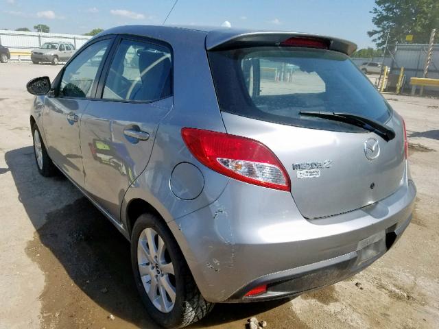 JM1DE1LY1D0155902 - 2013 MAZDA MAZDA2 SILVER photo 3