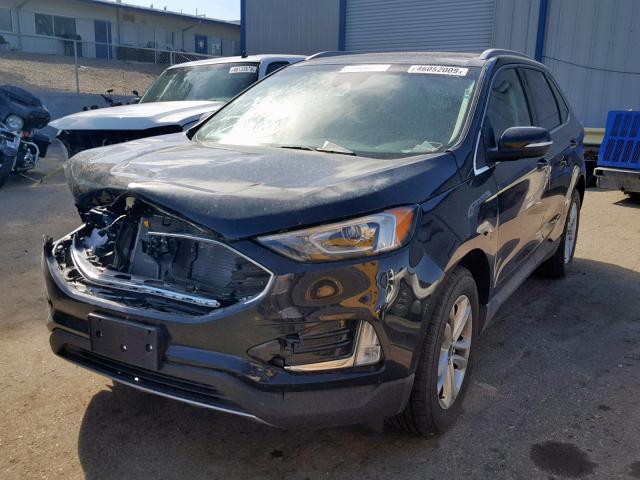 2FMPK4J94KBC24446 - 2019 FORD EDGE SEL BLACK photo 2