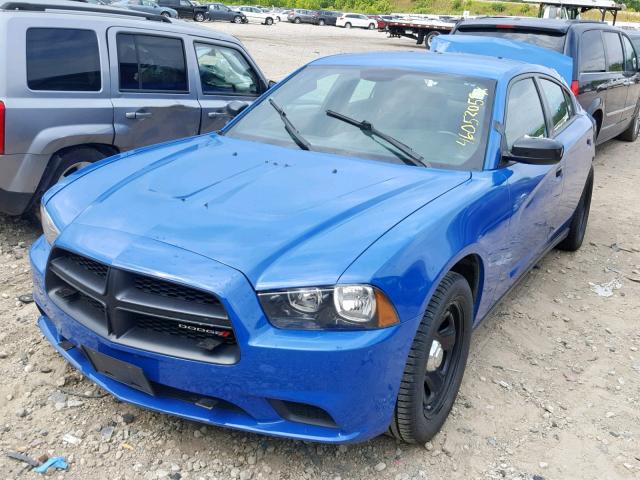 2C3CDXAT6EH218941 - 2014 DODGE CHARGER PO BLUE photo 2
