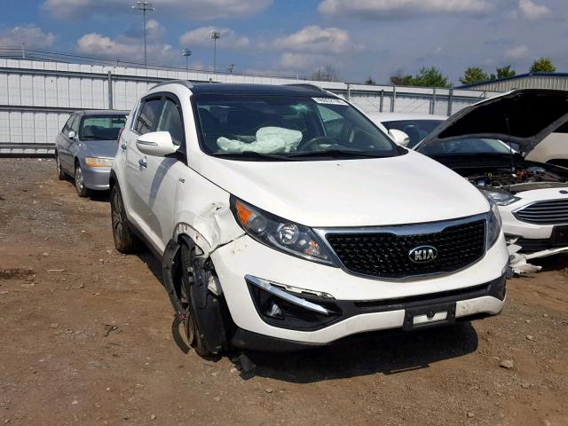 KNDPCCAC5F7718546 - 2015 KIA SPORTAGE E WHITE photo 1