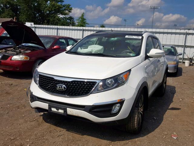 KNDPCCAC5F7718546 - 2015 KIA SPORTAGE E WHITE photo 2