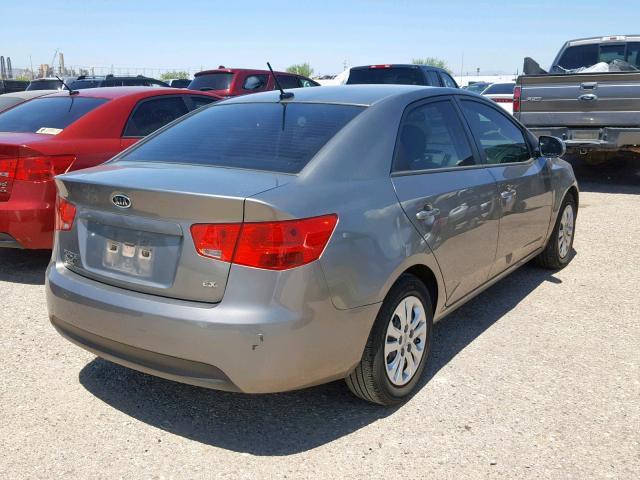 KNAFU4A29C5564160 - 2012 KIA FORTE EX SILVER photo 4