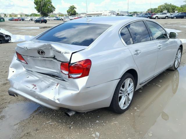 JTHBC96S295017958 - 2009 LEXUS GS 450H SILVER photo 4