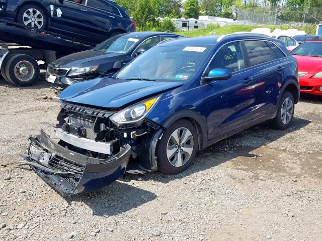 KNDCB3LC4K5253035 - 2019 KIA NIRO FE BLUE photo 2