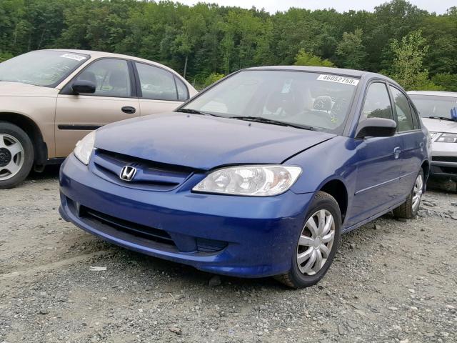 2HGES16364H580980 - 2004 HONDA CIVIC DX V BLUE photo 2