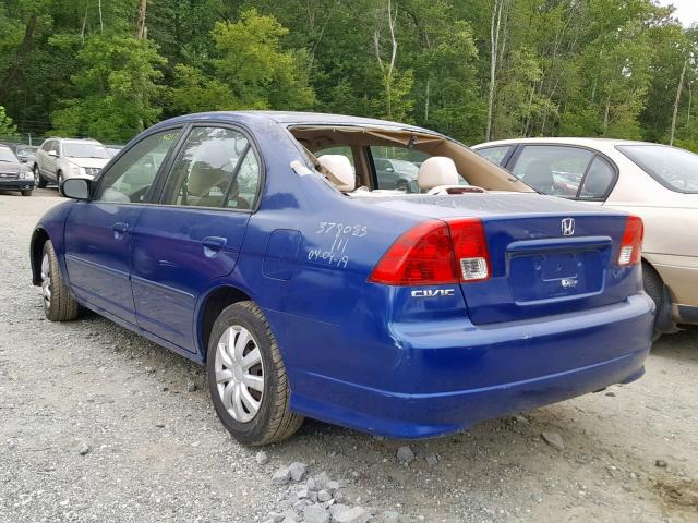 2HGES16364H580980 - 2004 HONDA CIVIC DX V BLUE photo 3