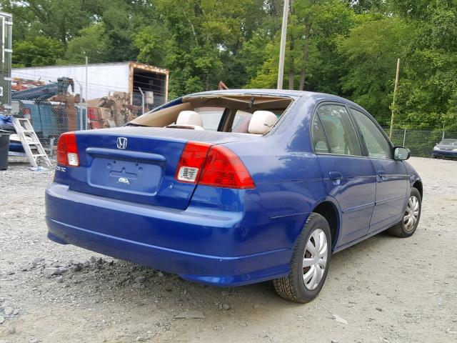 2HGES16364H580980 - 2004 HONDA CIVIC DX V BLUE photo 4