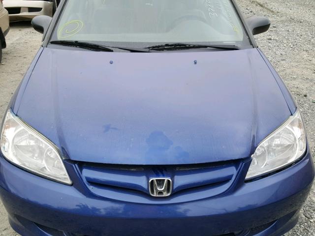 2HGES16364H580980 - 2004 HONDA CIVIC DX V BLUE photo 7