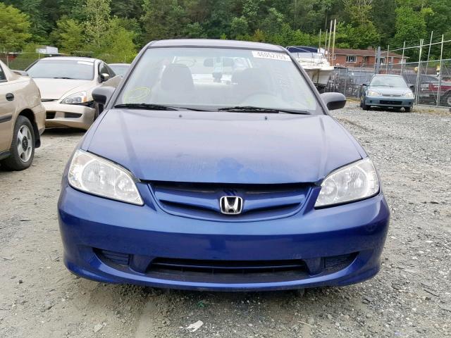 2HGES16364H580980 - 2004 HONDA CIVIC DX V BLUE photo 9