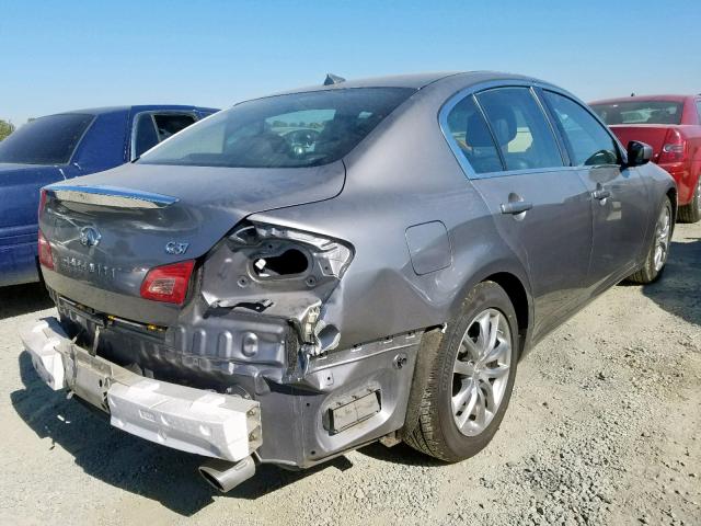 JNKCV61E79M013554 - 2009 INFINITI G37 BASE GRAY photo 4