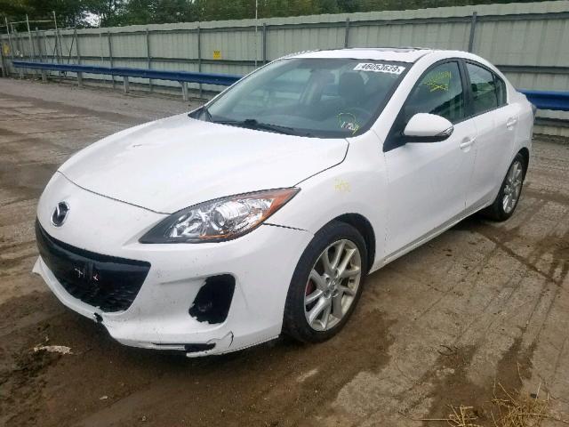 JM1BL1V91C1662911 - 2012 MAZDA 3 S WHITE photo 2