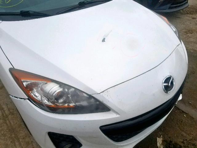 JM1BL1V91C1662911 - 2012 MAZDA 3 S WHITE photo 9