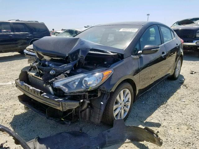 KNAFX4A86F5365938 - 2015 KIA FORTE EX BLACK photo 2