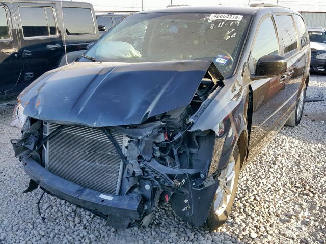 2C4RDGCGXER257659 - 2014 DODGE GRAND CARA BLACK photo 2